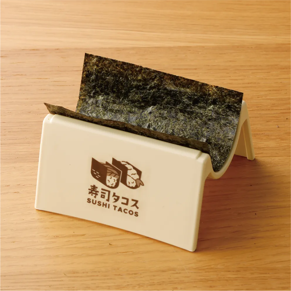 スタンドに海苔をのせます
